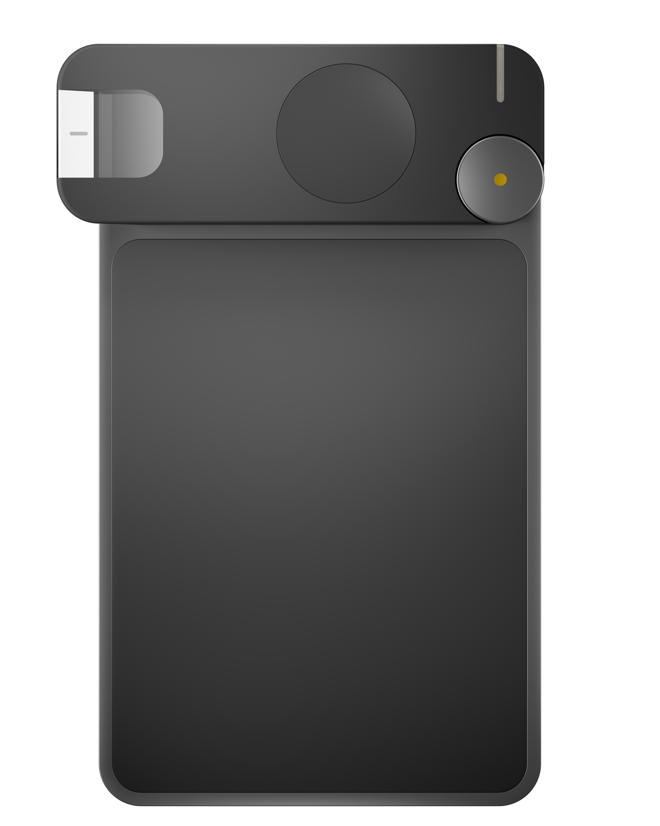 Mark device in black finish, front view