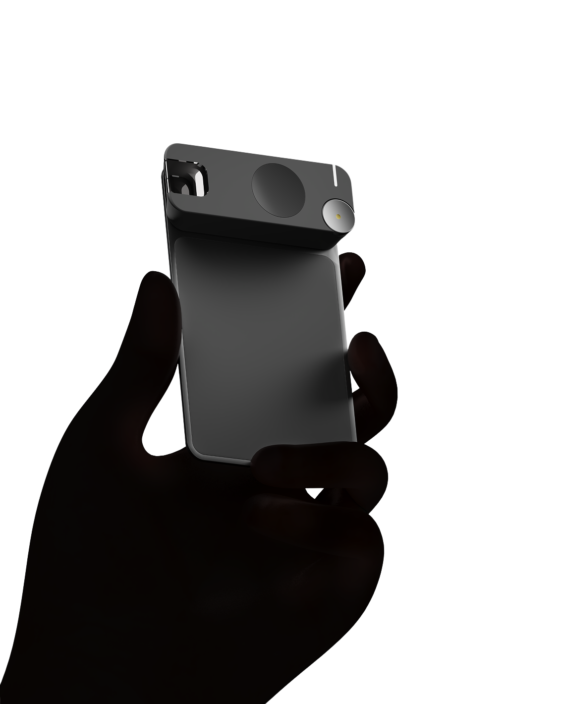 Black Mark device held in hand