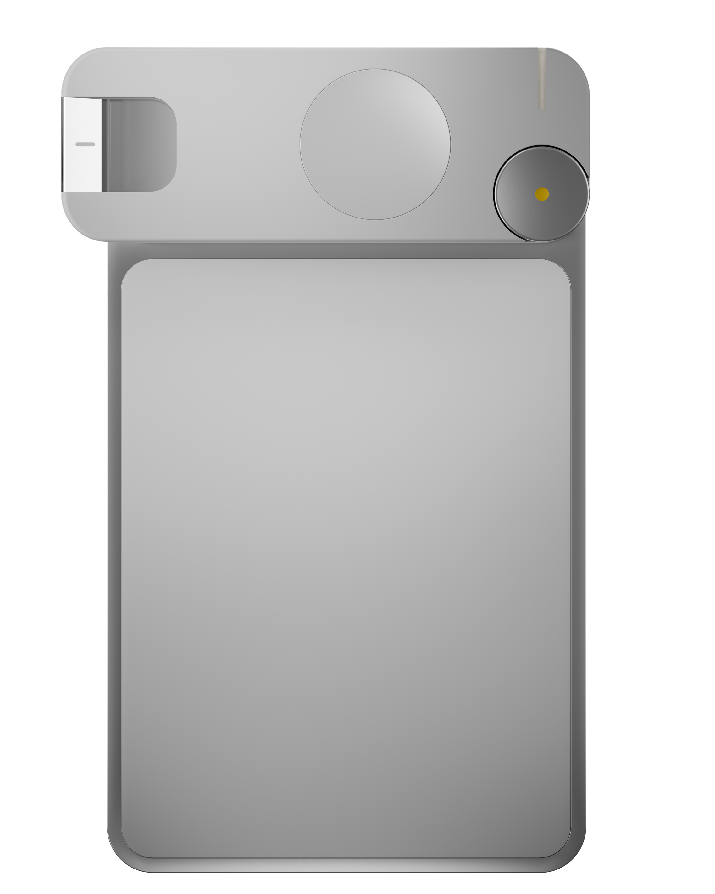 Mark device in silver finish, front view